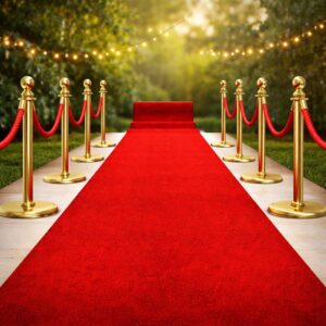 Alfombra Roja para Eventos 1.5 m x 5 m – Decoración Tipo Pasillo