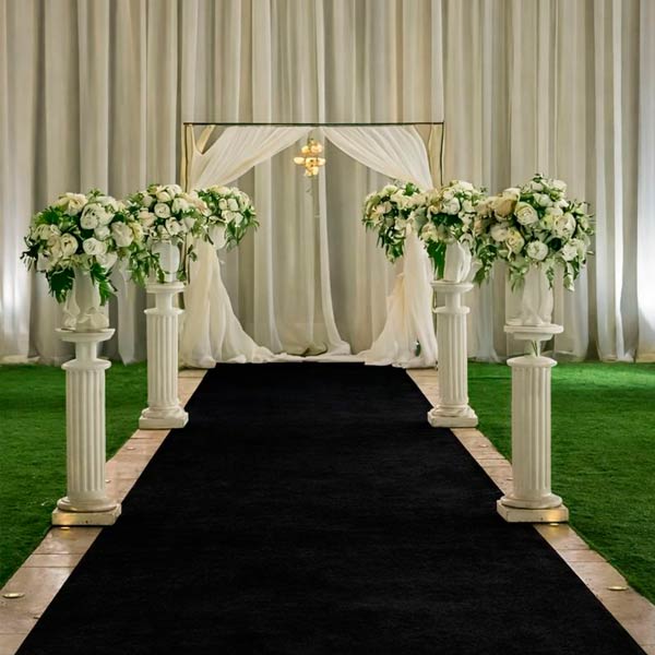 Alfombra para Pasillo de Eventos 10 m x 1.2 m – Blanca o Negra