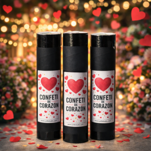 Bazookas de Confetti Corazón | Paquete 3 Piezas para Bodas y Eventos