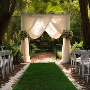 Pasillo de Pasto Sintético de Alta Calidad 10 m x 1 m con Ribete Verde