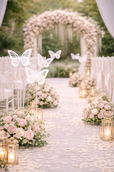 Mariposas Decorativas 3D para Eventos | Kit de 3 Piezas para Bodas, XV Años y Gender Reveal - Imagen 7