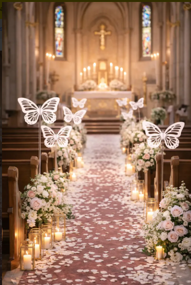 Mariposas Decorativas 3D para Eventos | Kit de 3 Piezas para Bodas, XV Años y Gender Reveal - Imagen 8